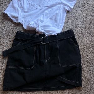black denim skirt